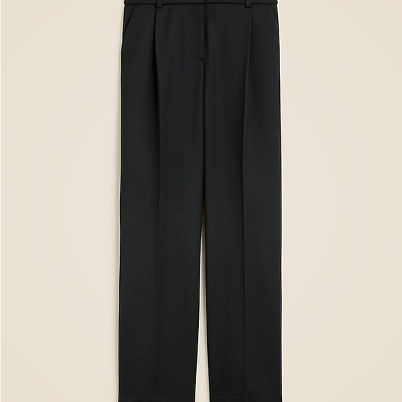 J CREW Women's Black FAVORITE FIT TOLLEGNO 1900 Italy Wool Dress Pants Sz 4 NWT